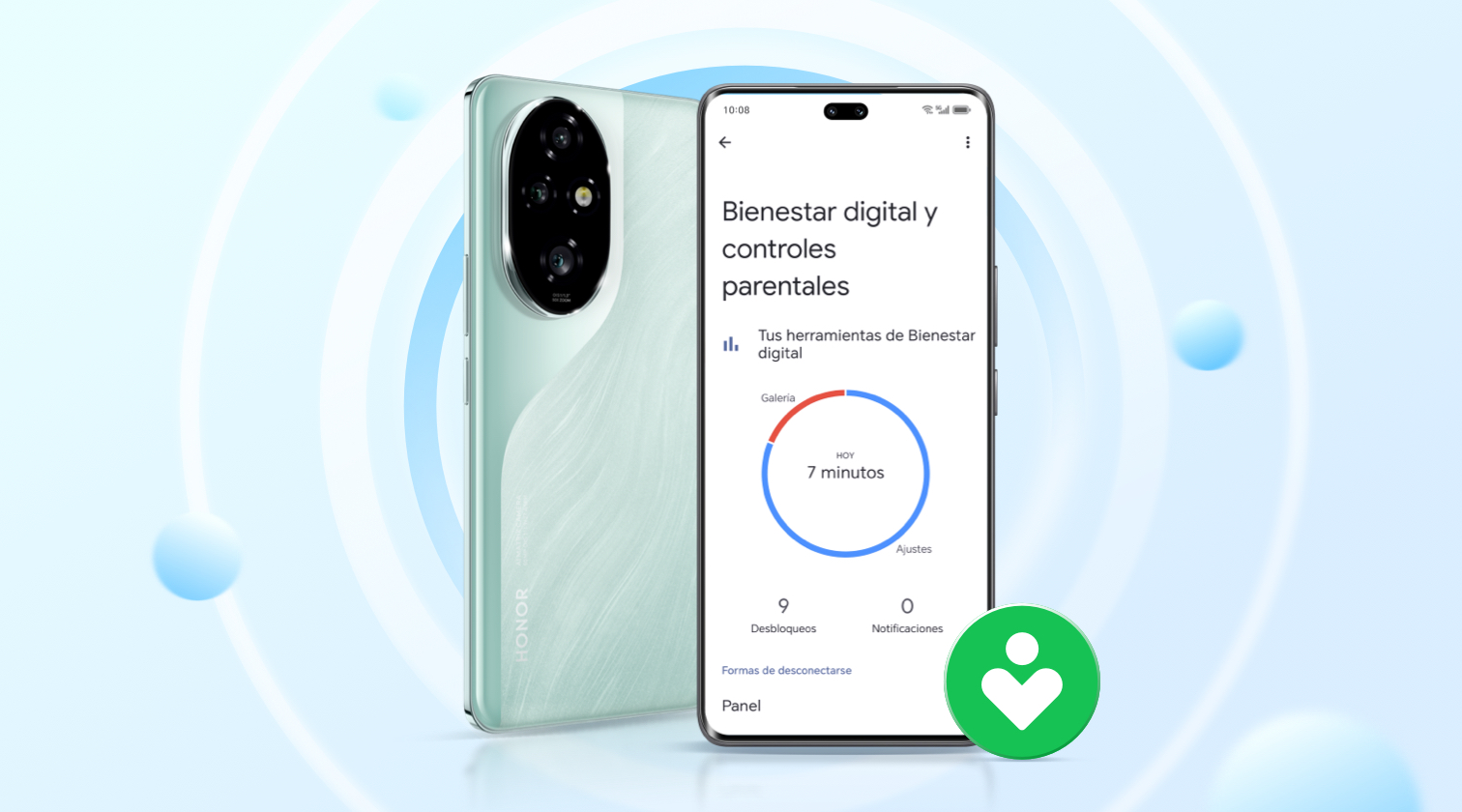 Activa la función Bienestar Digital para gestionar el tiempo de pantalla en tu teléfono HONOR