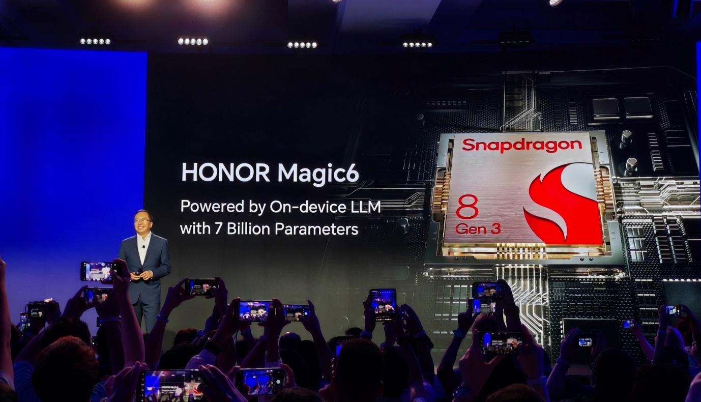 HONOR Magic6 будет оснащен встроенным модулем LLM на базе мобильной платформы Snapdragon 8 Gen 3