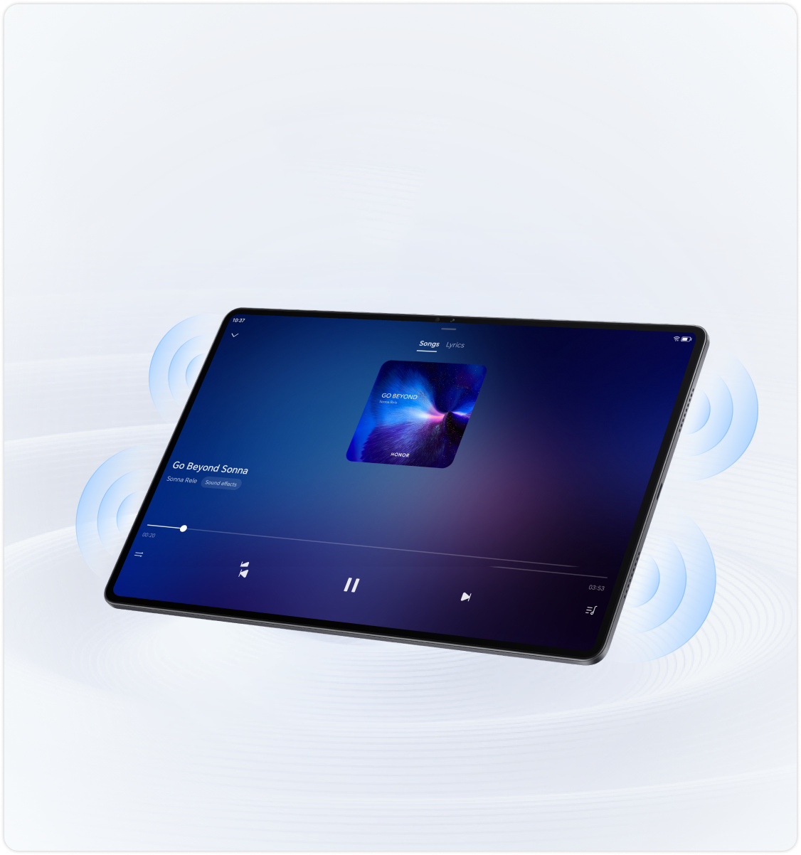 HONOR Pad X8a Amélioration audio avec haut-parleurs quadri-amplifiés à large amplitude