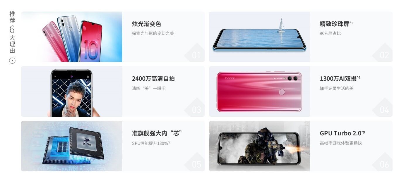 HONOR 10 Lite features