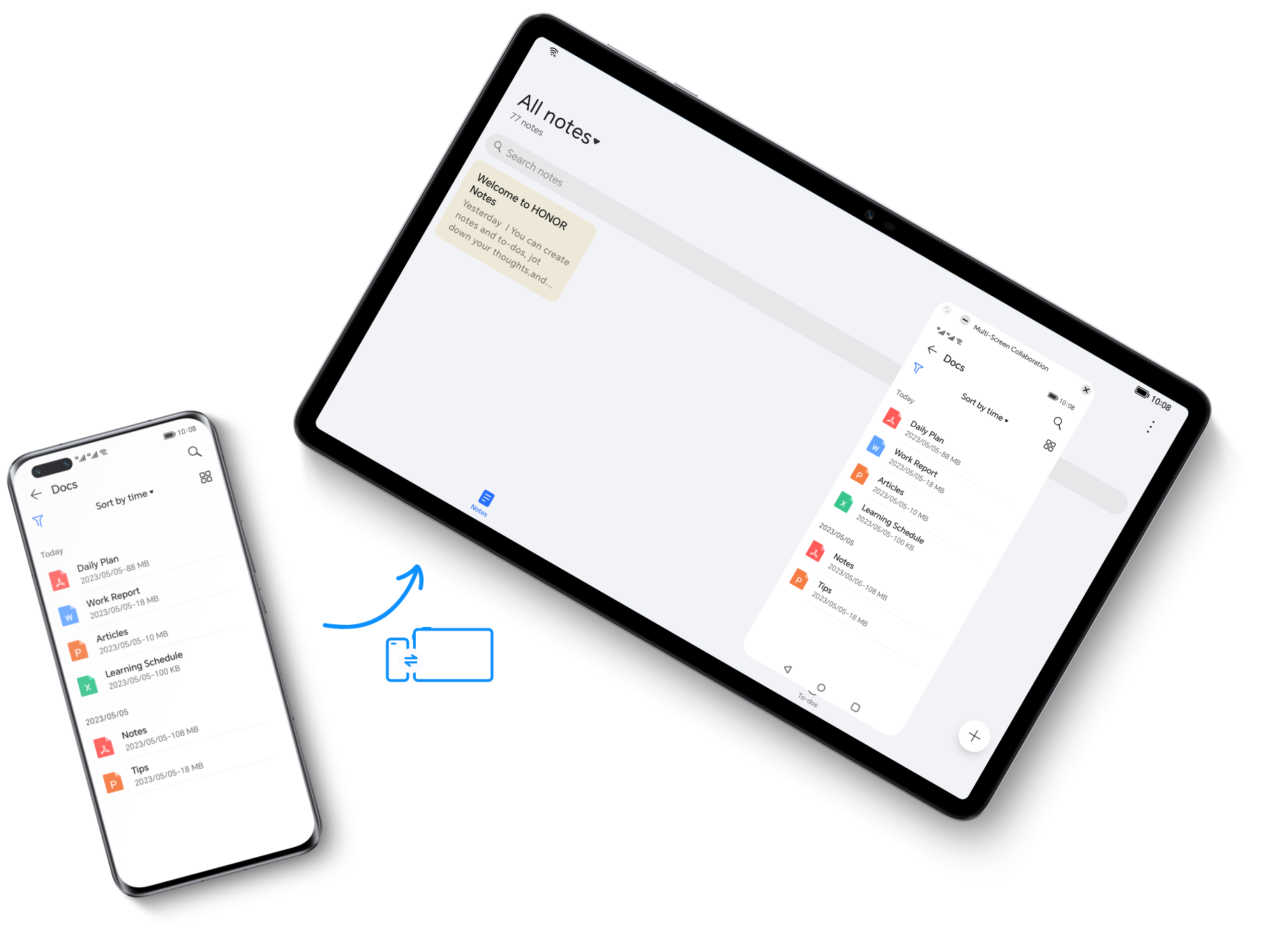 Multi-screen Collaboration: Task on Phone, Sync on Tablet