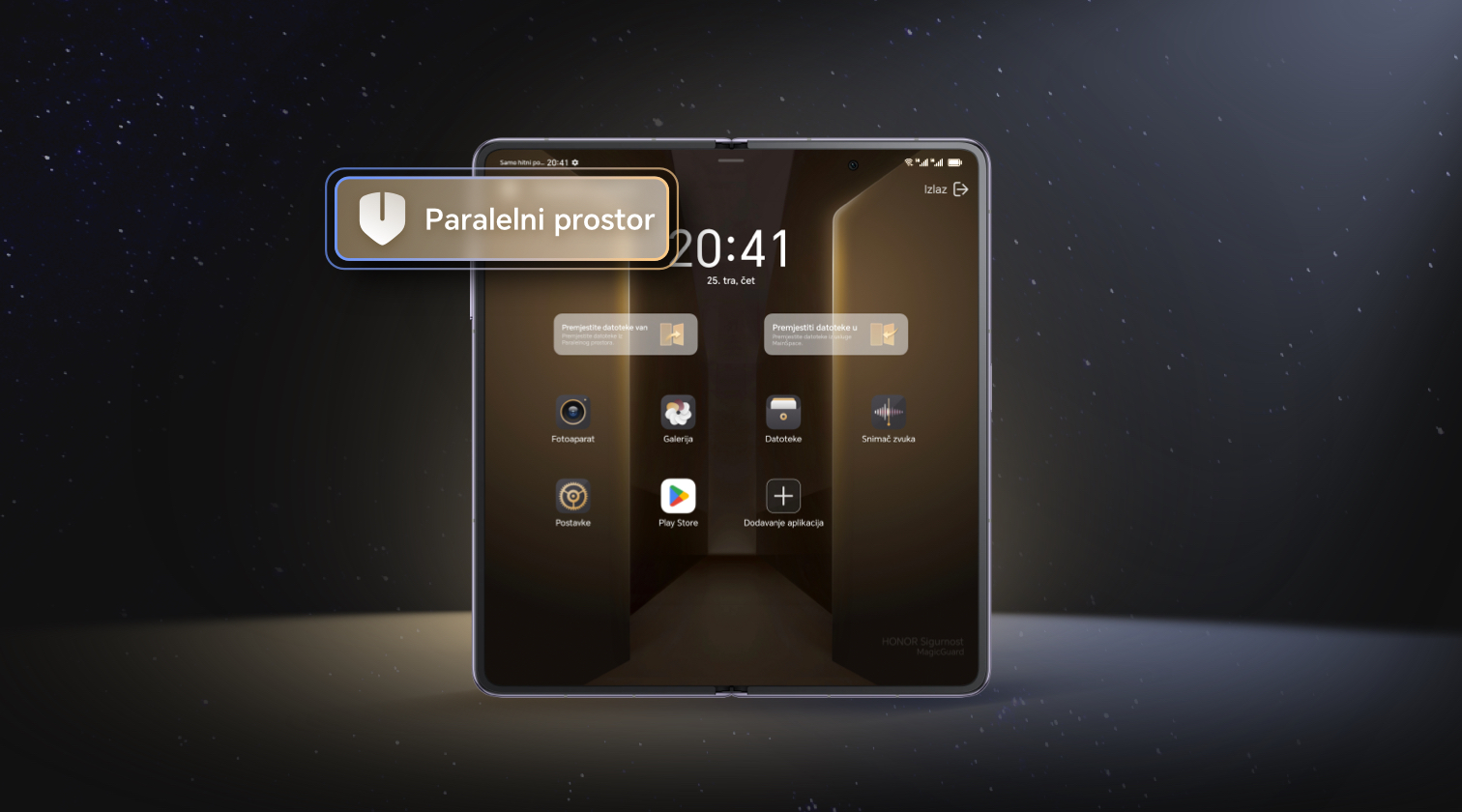 HONOR MagicV2 Paralelni prostor: Stvorite vlastitu ekskluzivnu zonu privatnosti