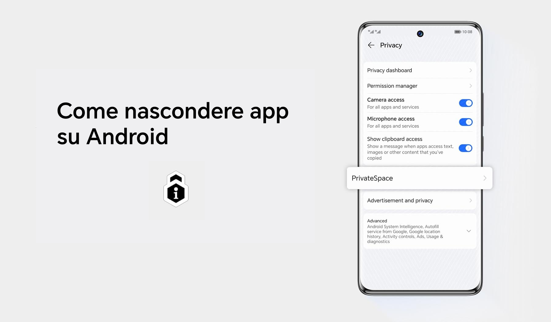 Come nascondere app su Android