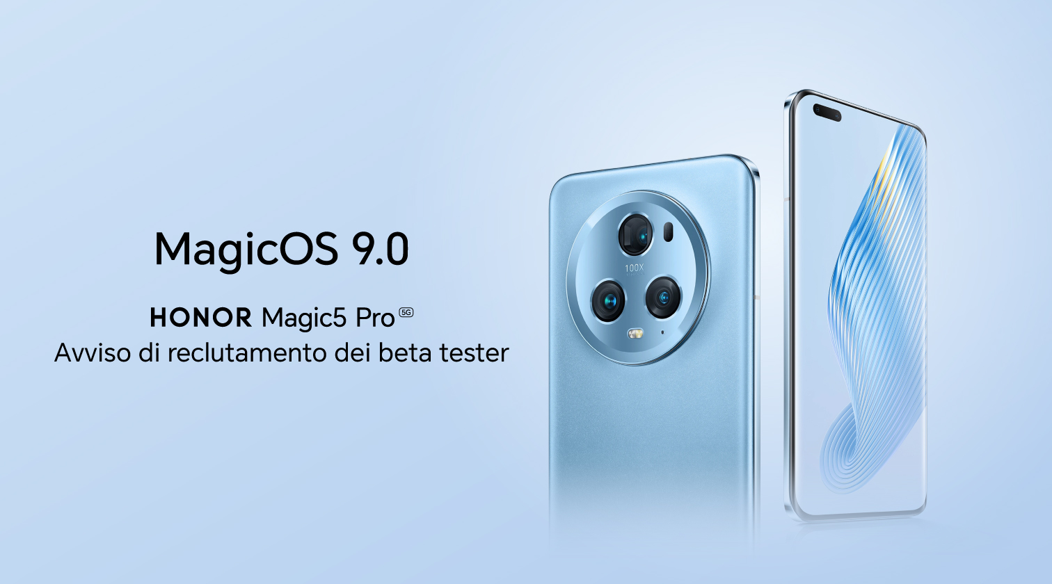 MagicOS 9.0 - HONOR Magic5 Pro Avviso di reclutamento dei beta tester