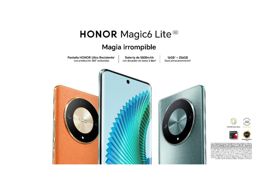 HONOR lanza un nuevo smartphone con tecnologías de resistencia sin comparación, el HONOR Magic6 Lite