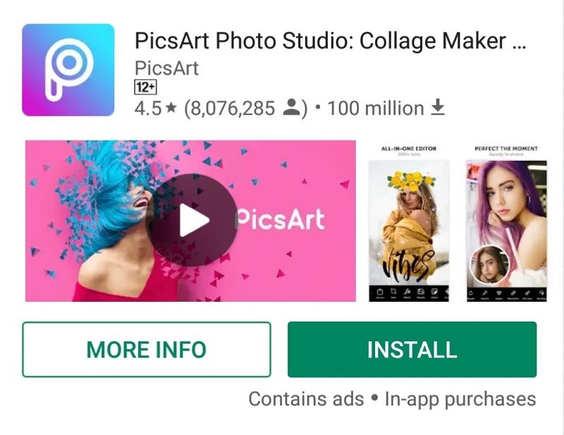 How to edit pictures with third-party picture editor app on HONOR 8X- PicsArt Photo Studio