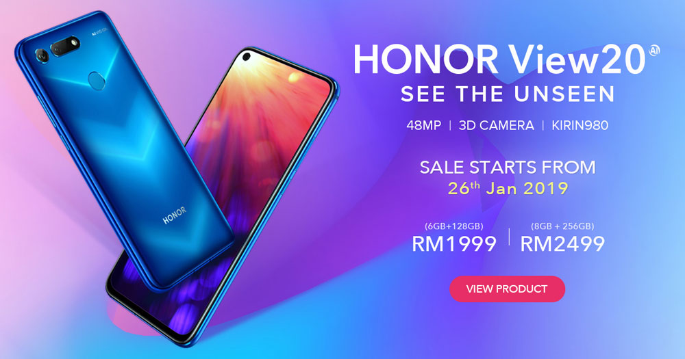 Which is the best phone among HONOR devices in Malaysia- HONOR View20 price