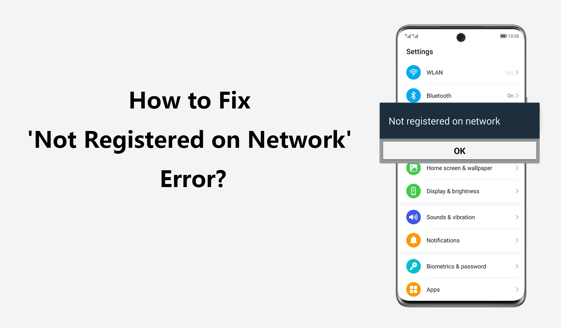 How to Fix 'Not Registered on Network' Error