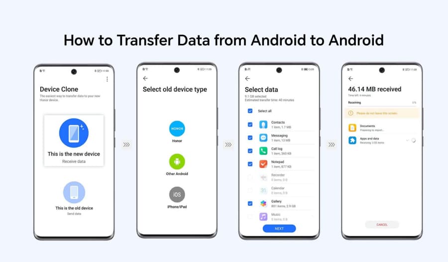 How to Transfer Data from Android to Android